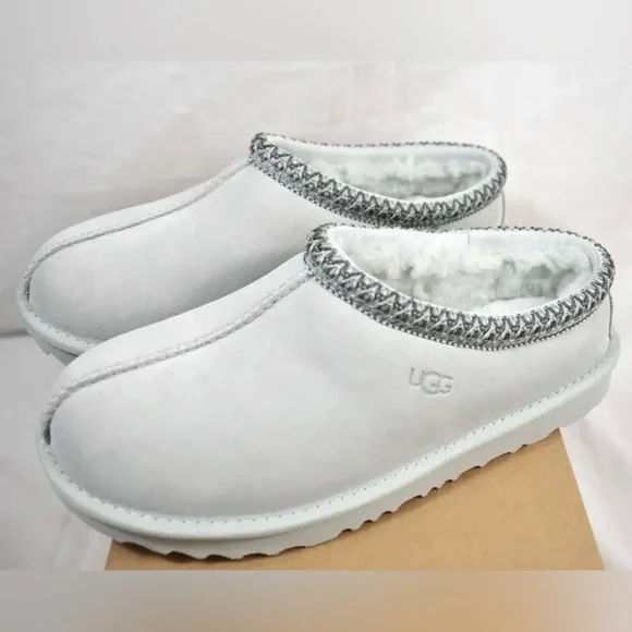 UGG Mens Tasman Slipper White Leather 18 UGG Tasman White Slippers - Men\u0027s \u2013 MyCozyBoots